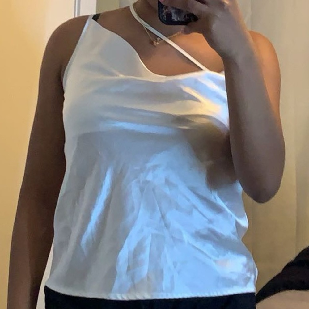 SHEIN White Asymmetrical Camisole Tank Top